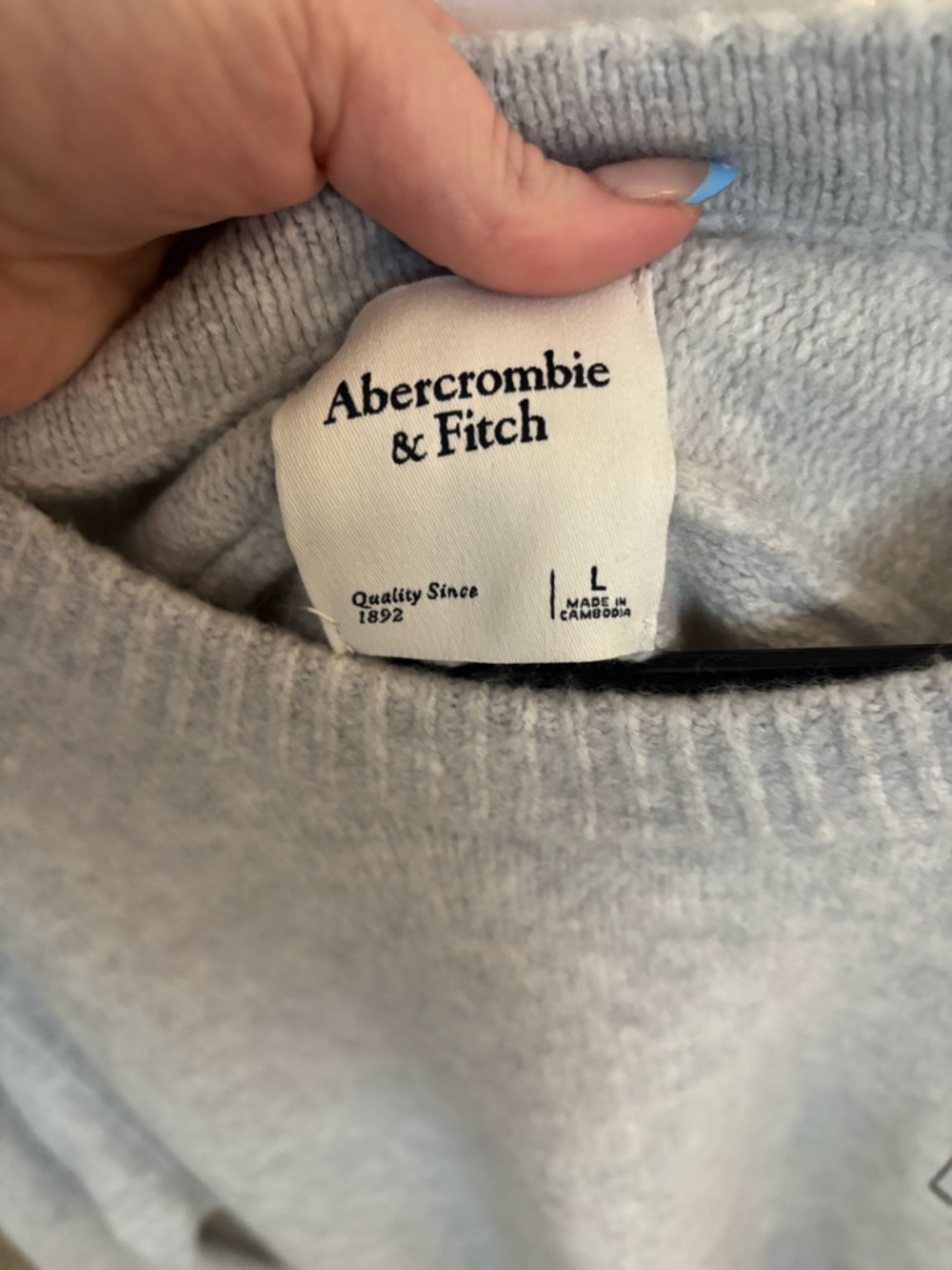 Abercrombie & Fitch Light Gray Knit Crewneck Diet Coke - Picture 3 of 3